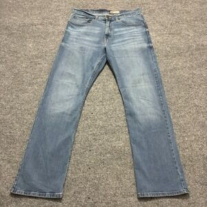 Wrangler Relaxed Boot Jeans Mens W35" L32.5" Blue Denim Casual Mid Rise